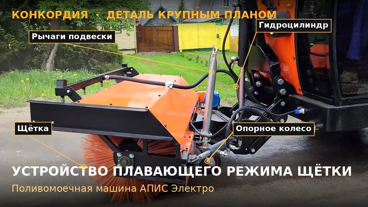 АПИСэлектро поливомоечная — Коммунальная электротехника, Электрическая поливомоечная машина: цистерна 1 м³, насос высокого давления, поливо-моечная штанга со сменными насадками, передняя цилиндрическая щётка. Купить от 8 683 000 ₽, гарантия 36 мес., реестр 719-ПП. Фото 3.